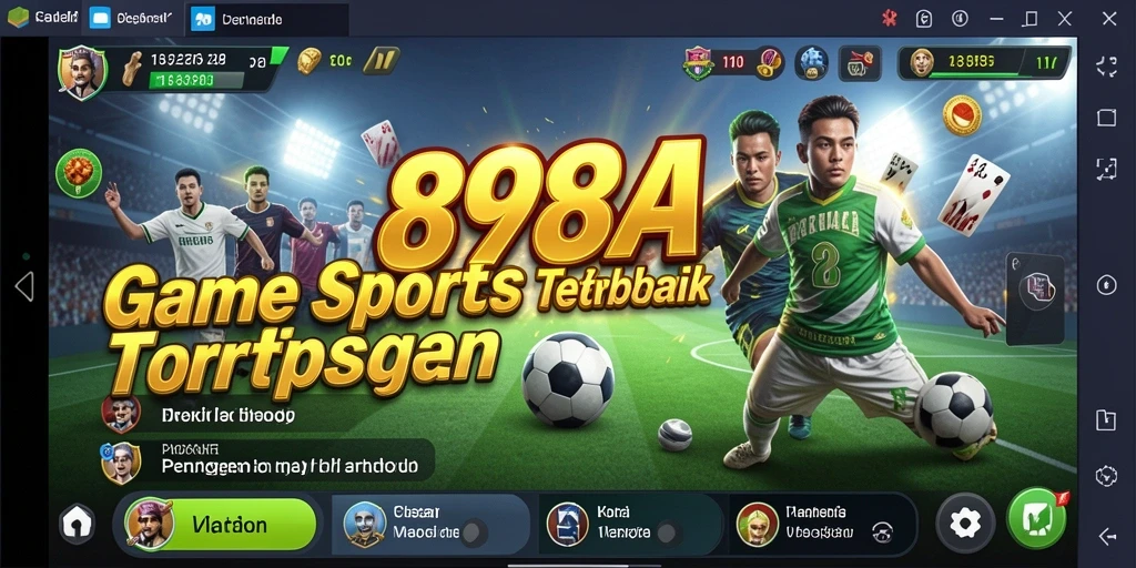 Screenshot utama 898A menunjukkan antarmuka pengguna yang menarik untuk taruhan.