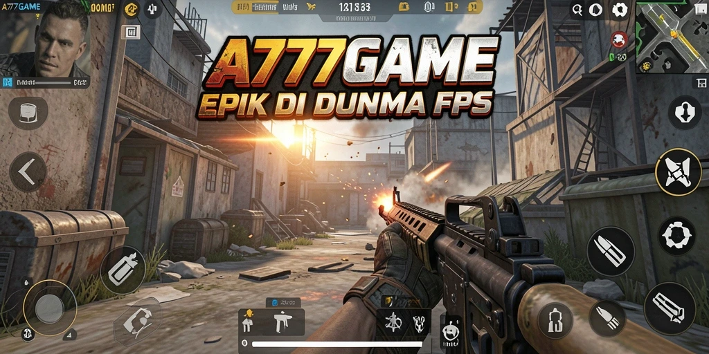 Tampilan gameplay A777GAME yang menegangkan dalam pertempuran FPS.