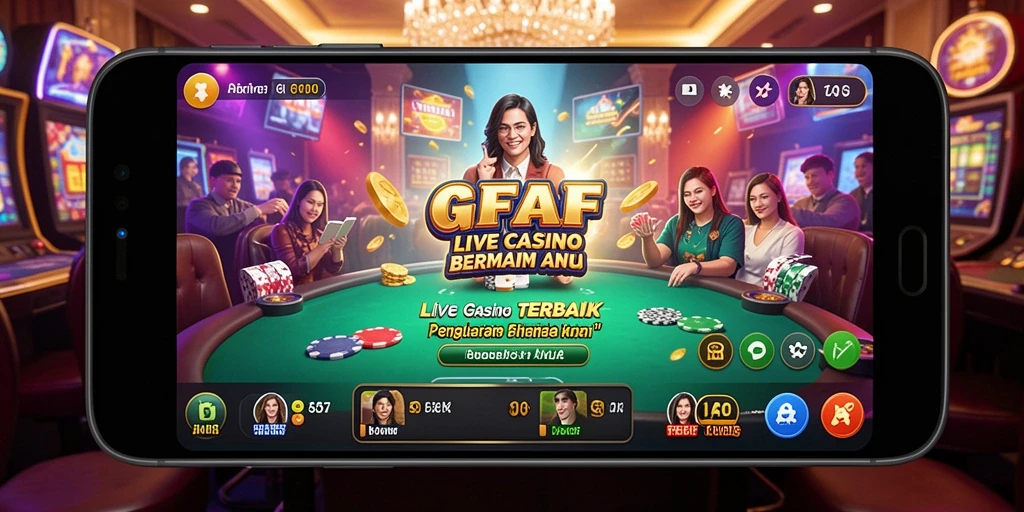 Gameplay intens AFAF dalam suasana kasino langsung.
