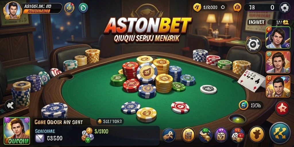 Tampilan gameplay QiuQiu ASTONBET yang seru dan menarik.