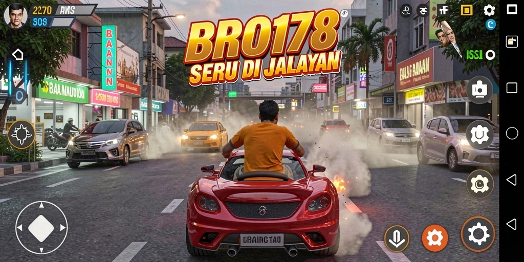 Tampilan luar biasa dari gameplay balapan di BRO178.