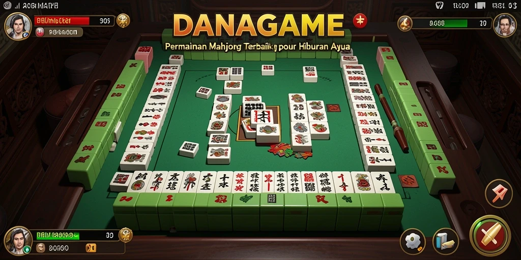 Tampilan gameplay seru dari DANAGAME dengan ubin Mahjong.