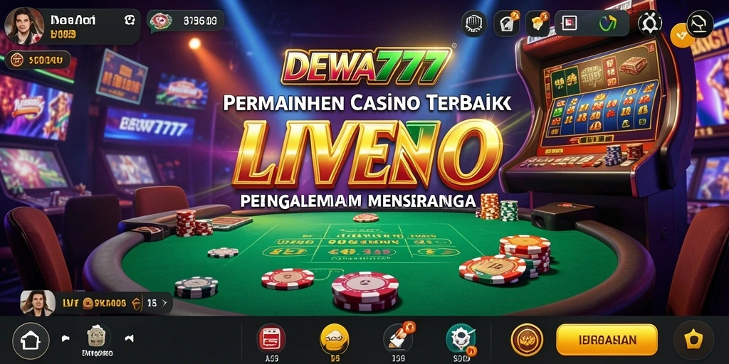 Screenshot DEWA777 menampilkan dealer langsung dalam permainan Live Casino.