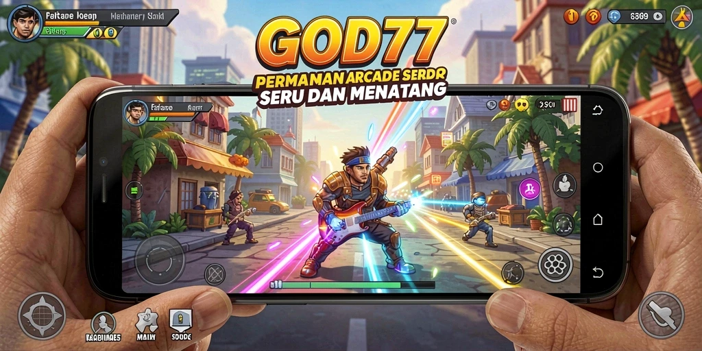 Screenshot gameplay GOD77 menampilkan aksi cepat dan menantang.