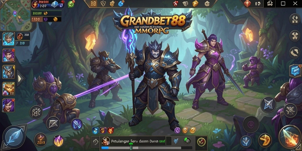 Tampilan luar biasa dari gameplay MMORPG di GRANDBET88.