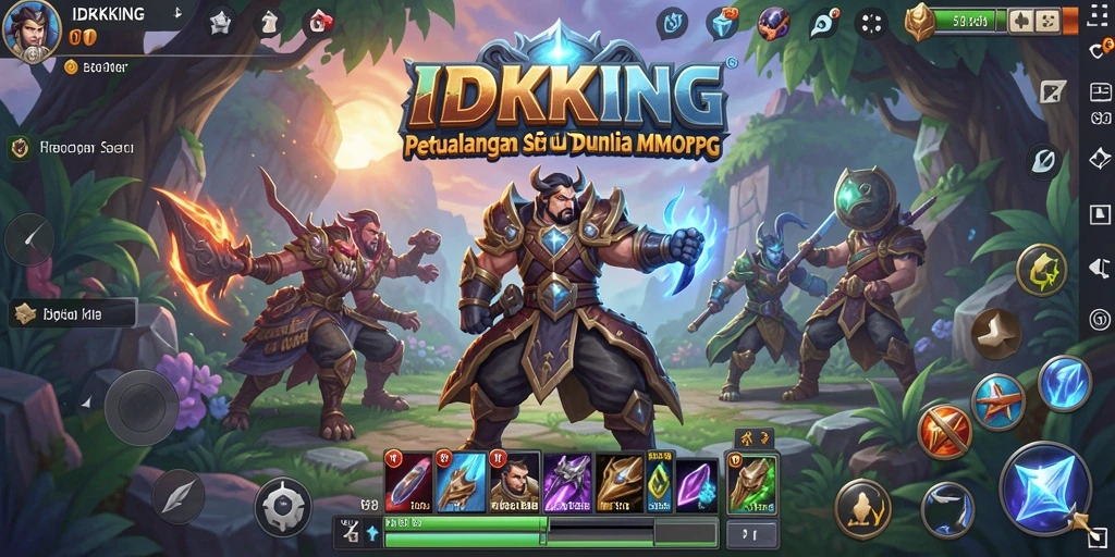 Tampilan gameplay seru dalam IDRKING dengan pertarungan epik dan grafis yang menawan.