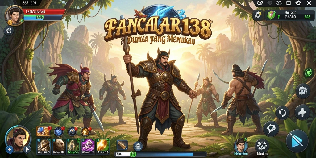 Tangkapan layar utama menunjukkan aksi petualangan yang mendebarkan.