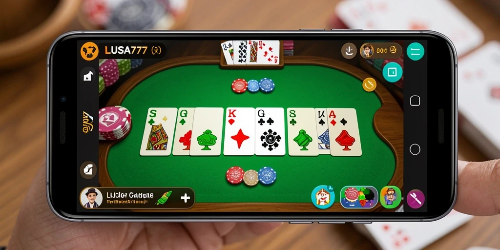 Screenshot gameplay LUSA777 yang menunjukkan serunya permainan Gaple.