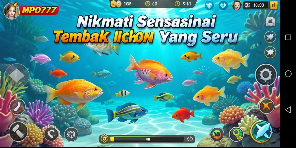Screenshot MPO777 menampilkan aksi menangkap ikan yang seru.