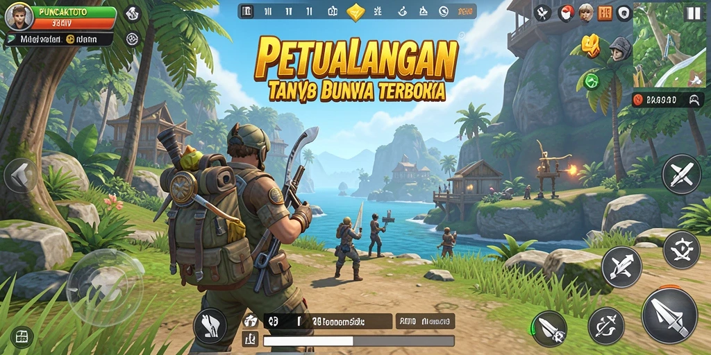 Tampilan gameplay PUNCAKTOTO dengan petualangan Open World yang menakjubkan.