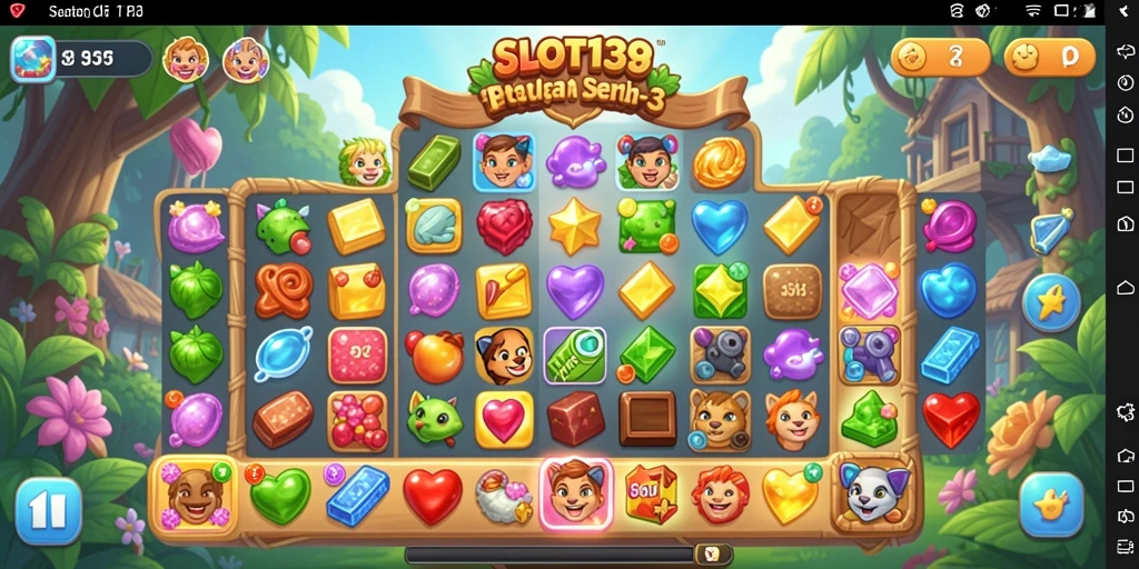 Screenshot menunjukkan gameplay seru MATCH-3 di SLOT138.