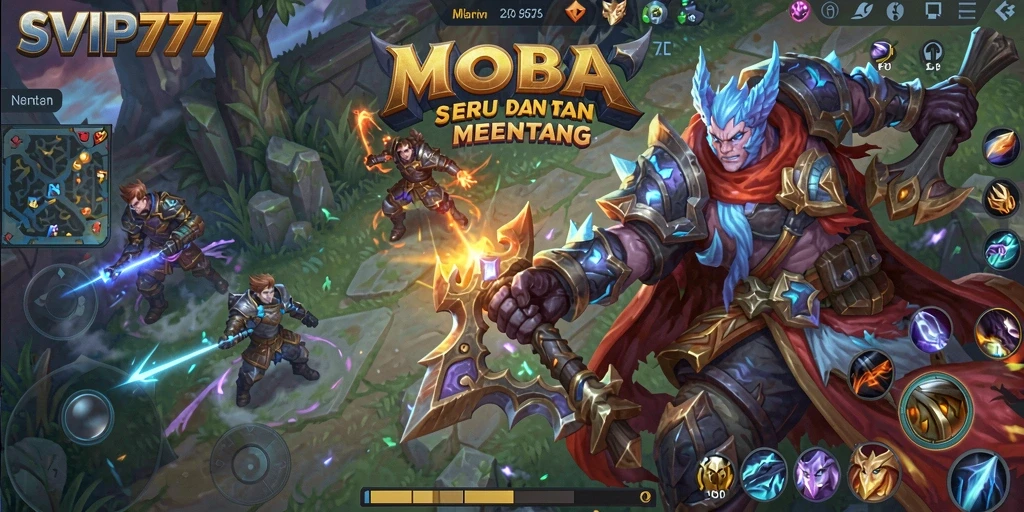 Tampilan menarik dari gameplay MOBA SVIP777 yang seru.