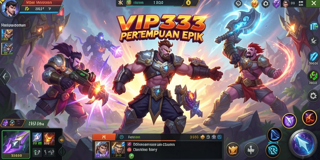 Tangkapan layar utama gameplay <strong>VIP333</strong> menunjukkan pertarungan intens di arena.